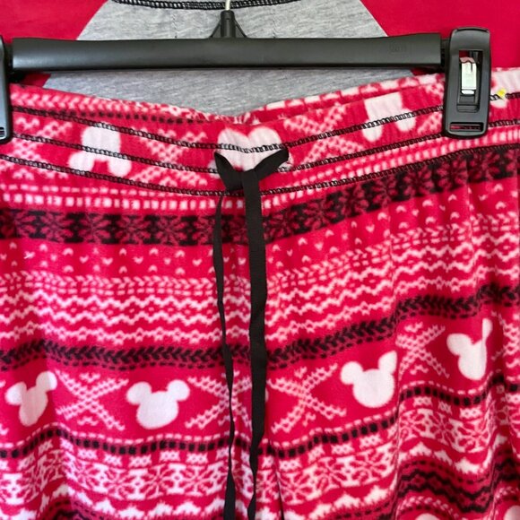 NEW LIVE LOVE DISNEY Juniors 2 Pc Fleece Mickey Mouse FairIsle Pajamas M NWT - Picture 7 of 9
